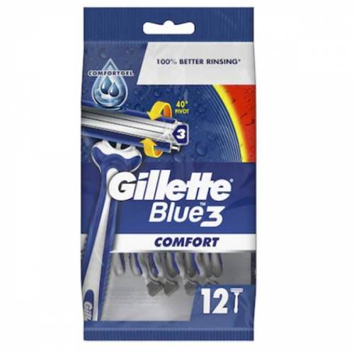 Aparat de Ras cu 3 Lame - Gillette Blue 3 Comfort - 12 buc
