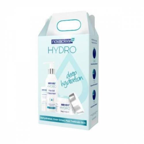 Set cadou Cosmetice pentru hidratarea intensa a tenului cu Acid Hialuronic - Hydro Novaclear - 215 ml Crema de zi 50ml - Cleanser 150ml si balsam de...