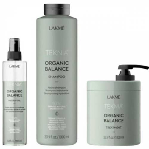 Set Cadou pentru hidratare intensiva - Lakme - Organic Balance Sampon 1000ml + Masca 1000ml + Spray bifazic 200ml