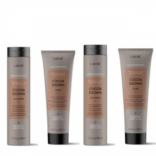 Set Cadou Refresh Cocoa Brown 2x Sampon 300 ml + 2x Masca 250 ml