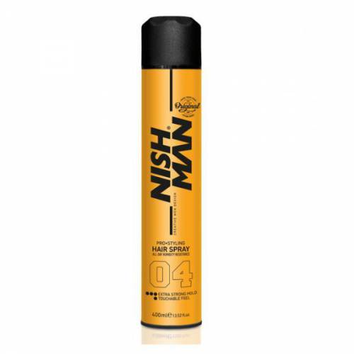 Fixativ puternic Nishman Hair Spray Pro Styling 400 ml - Galben