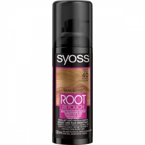Spray pentru Vopsirea Temporara a Radacinilor - Schwarzkopf Syoss Dark Blond Root Retouch Cover Spray - blond inchis - 120 ml