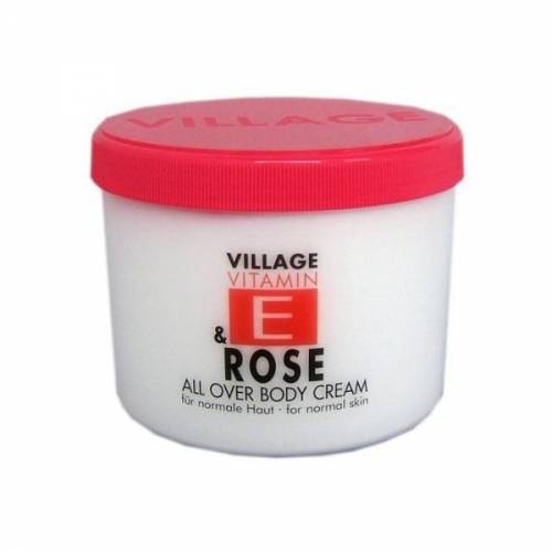 Crema de corp cu Vitamina E si Trandafir - Village Cosmetics - 500 ml