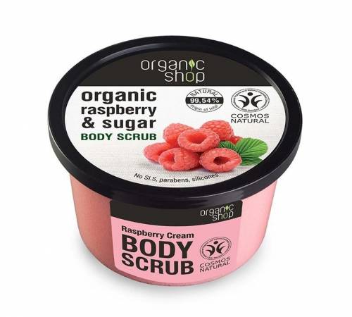 Organic shop raspberry sugar body scrub