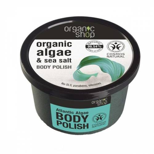 Exfoliant de Corp cu Sare Marina si Alge Atlantic Algae Organic Shop - 250ml