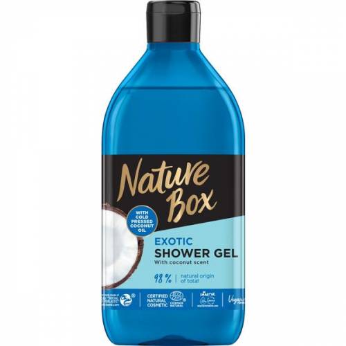 Gel de Dus Exotic cu Ulei de Cocos Presat la Rece - Nature Box Exotic Shower Gel with Cold Pressed Coconut Oil - 385 ml