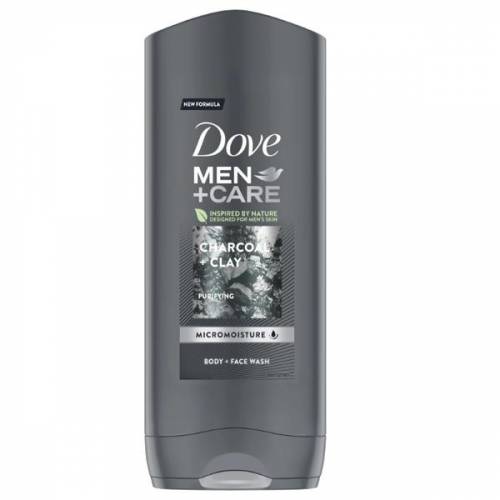 Gel de Dus Purifiant cu Argila si Carbune pentru Barbati - Dove Men +Care Charcoal + Clay Purifying Body and Face Wash - 400 ml