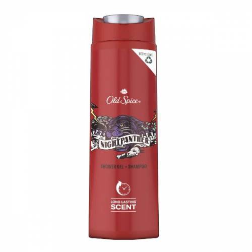 Gel de Dus si Sampon pentru Barbati - Old Spice Night Panther Shower Gel + Shampoo - 400 ml
