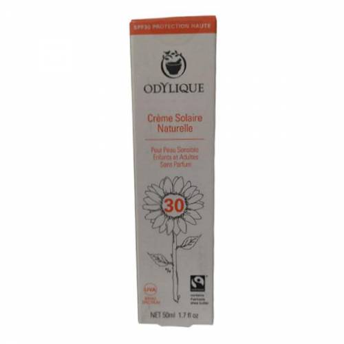 Crema Bio Protectie Solara SPF 30 pentru Piele Sensibila cu Musetel - Zinc si Unt de Shea Odylique by Essential Care - 50ml