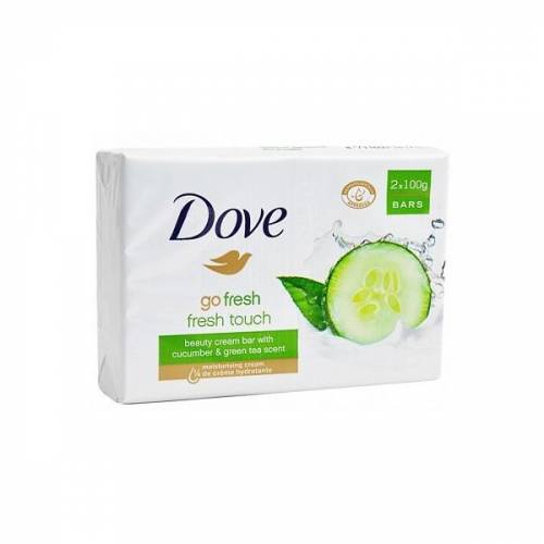 Set 2 Bucati Sapun Solid Castravete si Ceai Verde - Dove Go Fresh Beauty Cream Bar Cucumber and Green Tea Scent - 2x100g