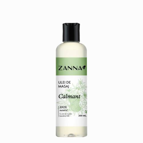 Zanna ulei de masaj calmant cu cbd si lavanda