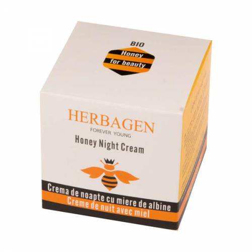 Crema de Noapte cu Miere de Albine Bio Herbagen - 50 g