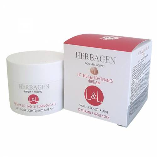 Crema Lifting si Luminozitate cu Extract din Melc L&amp;L Herbagen - 50g