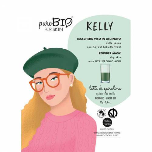 Masca Peel-Off cu Spirulina pentru Ten Uscat Kelly PuroBio Cosmetics - 13g