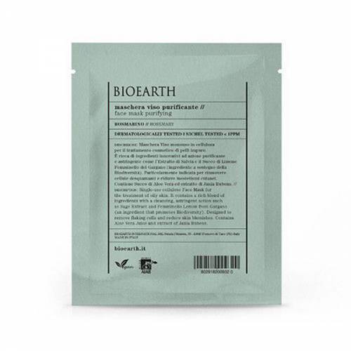 Masca pentru Ten Purificatoare cu Rozmarin -Tip Servetel - Bioearth - 1 buc