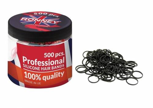 Ronney professional set 500 elastice din silcon culoare negru