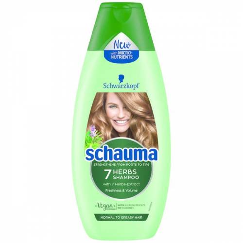 Sampon cu 7 Plante pentru Par Normal Spre Gras - Schwarzkopf Schauma 7 Herbs Shampoo for Normal to Grasy Hair - 400 ml