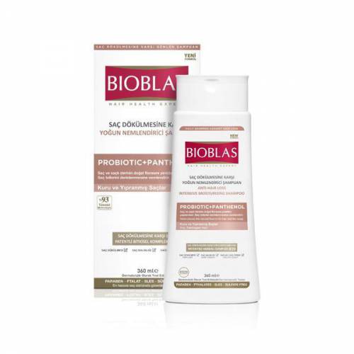 Sampon anticadere Bioblas probiotic+pantenol pentru par uscat si deteriorat - 360 ml