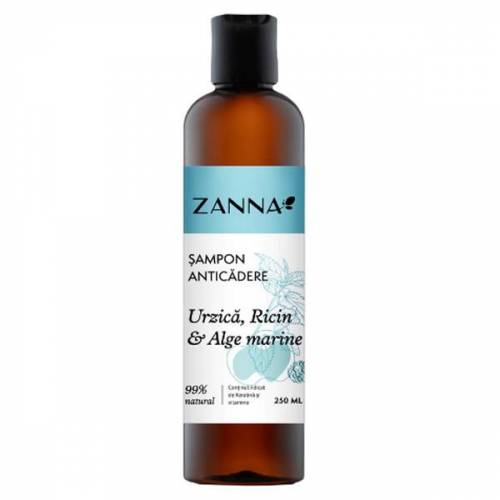 Sampon Anticadere cu Urzica - Ricin si Alge Marine Zanna - 250 ml