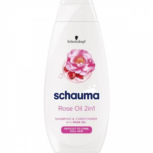 Sampon si Balsam 2 in 1 cu Ulei de Trandafir pentru Par Tern - Schwarzkopf Schauma Rose Oil 2 in 1 Shampoo & Conditioner with Rose Oil Difficult...