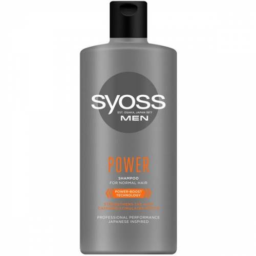 Sampon pentru Barbati pentru Par Normal - Syoss Men Professional Performance Japanese Inspired Power Shampoo for Normal Hair - 440 ml