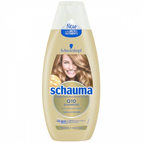 Sampon cu Coenzima Q10 pentru Par Fragil si Subtire - Schwarzkopf Schauma Q10 Shampoo for Thinning & Weak Hair - 400 ml