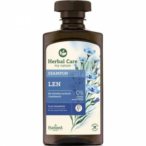Sampon cu Extract de In pentru Par Uscat si Fragil - Farmona Herbal Care Flax Shampoo for Dry and Brittle Hair - 330ml
