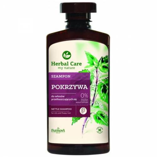 Sampon cu Extract de Urzica pentru Par Gras - Farmona Herbal Care Nettle Shampoo for Oily and Floppy Hair - 330ml