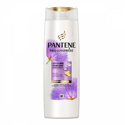 Sampon Hranitor pentru Par Uscat si Aspru - Pantene Pro-V Miracles Silky&Glowing Shampoo - 300 ml