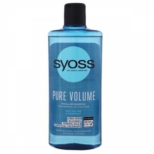 Sampon Micelar pentru Volum pentru Par Normal Spre Subtire - Syoss Professional Performance Japanese Inspired Pure Volume Micellar Shampoo for Normal...