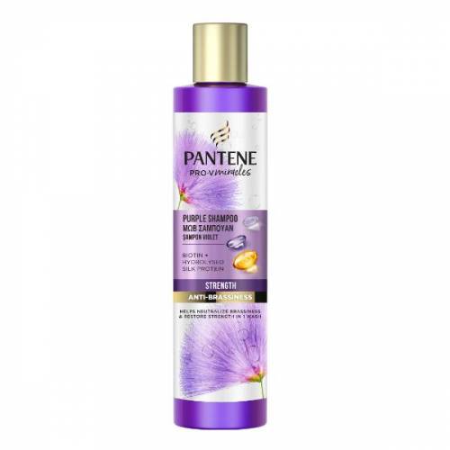 Sampon pentru Neutralizarea Tonurilor de Galben - Pantene Pro-V Miracles Purple Shampoo - 225 ml