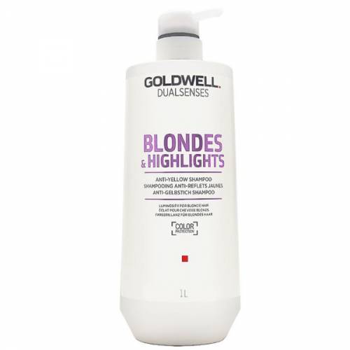 Sampon pentru Par Blond - Goldwell Dualsenses Blondes &amp; Highlights Anti-Yellow Shampoo 1000ml