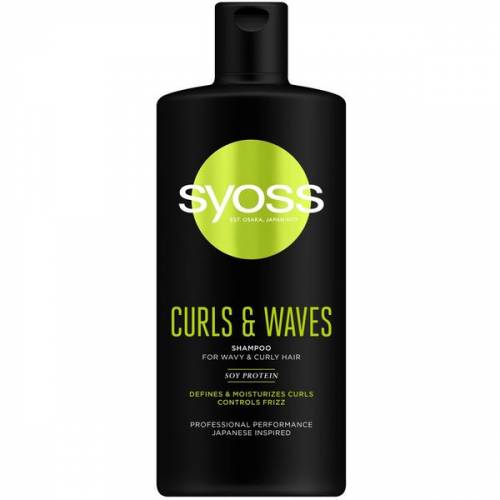 Sampon pentru Par Cret sau Ondulat - Syoss Professional Performance Japanese Inspired Curls & Waves Shampoo for Wavy & Curly Hair - 440 ml