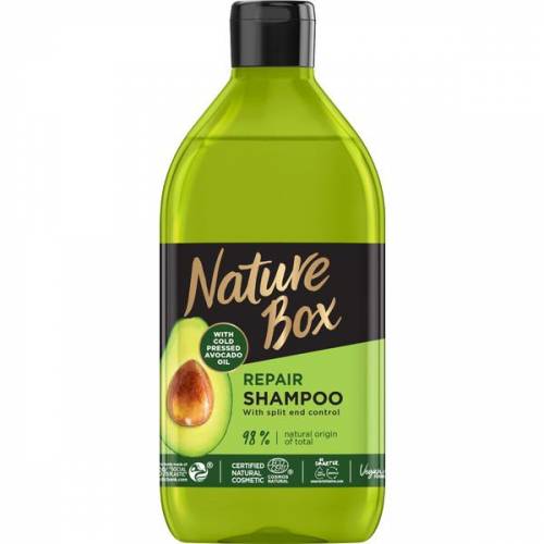 Sampon Reparator pentru Par Deteriorat cu Ulei de Avocado Presat la Rece - Nature Box Repair Shampoo with Cold Pressed Avocado Oil - 385 ml