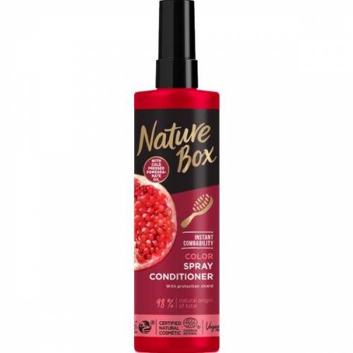 Balsam Spray pentru Par Vopsit cu Ulei de Rodie Presat la Rece - Nature Box Color Spray Conditioner with Cold Pressed Pomegranate Oil - 200 ml