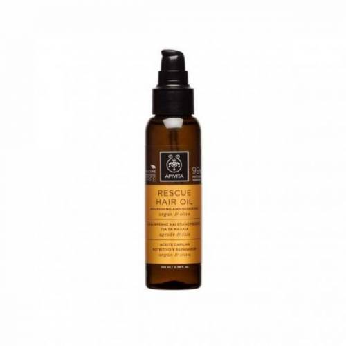 Ulei de par Rescur Hair Oil cu ulei de argan si masline - Apivita - 100 ml