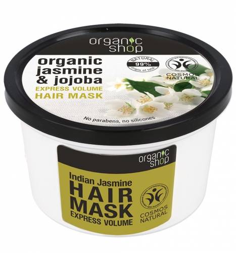 Organic shop iasomie indiana si jojoba masca par pentru volum express