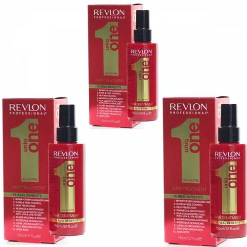 Pachet 3 x Tratament Nutritiv Leave In - Revlon Professional Uniq One All In One Hair Treatment 150 ml