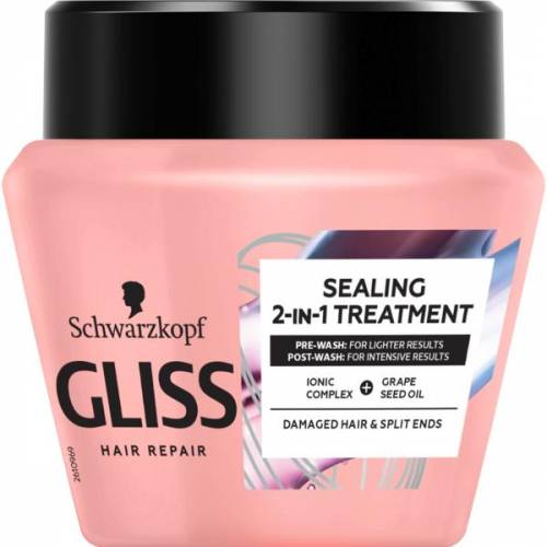 Tratament- Masca 2 in 1 pentru Par Deteriorat si Varfuri Despicate - Schwarzkopf Gliss Hair Repair Split Ends Miracle Sealing 2-in-1 Treatment for...