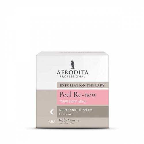 Crema Faciala Raparatoare de Noapte pentru Ten Uscat - Cosmetica Afrodita Peel Re-New Repair Night Cream for Dry Skin - 50 ml