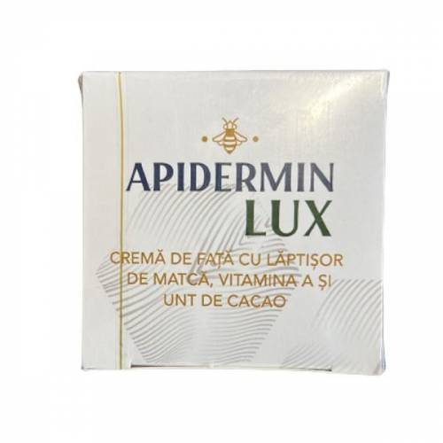 Apidermin Lux Crema de Fata cu Laptisor de Matca - Vitamina A si Unt de Cacao Complex Apicol Veceslav Harnaj - 50ml