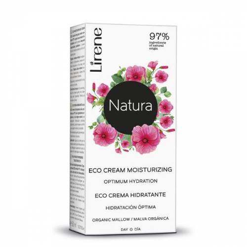 Crema de zi ECO - cu efect de hidratare - Lirene Natura - cu extract organic de nalba - 97% ingrediente de origine naturala - 50ml