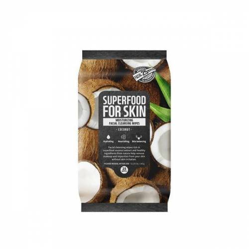 Servetele demachiante cu extract de nuca de cocos - Superfood for Skin - Farm Skin - 25buc