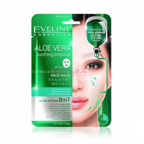 Eveline cosmetics aloe vera masca de fata pentru toate tipurile de piele
