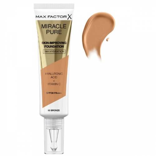 Fond de Ten - Max Factor Miracle Pure Skin-Improving Foundation SPF 30 PA+++ - nuanta 80 Bronze - 30 ml