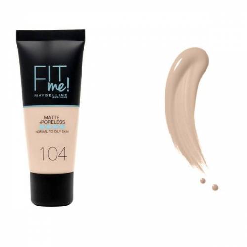 Fond de Ten - Maybelline Fit Me! Matte + Poreless Normal to Oily Skin - nuanta 104 Soft Ivory - 30 ml