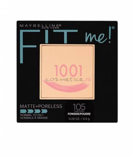 Maybelline fit me matte + poreless pudra compacta matifianta natural ivory 105