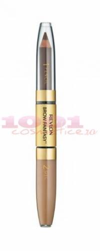 Revlon brow fantasy creion si gel pentru sprancene dark blonde 104