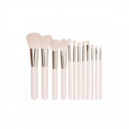 Set 12 Pensule Roz pentru Machiaj - Mimo Makeup Brush Pink - 12 buc