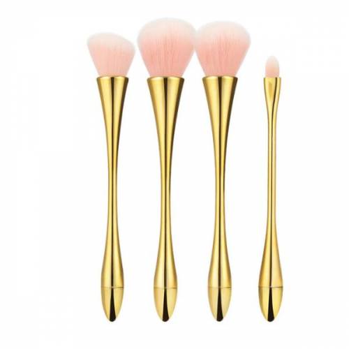 Set 4 Pensule Aurii pentru Machiaj - Mimo Makeup Brush Golden - 4 buc
